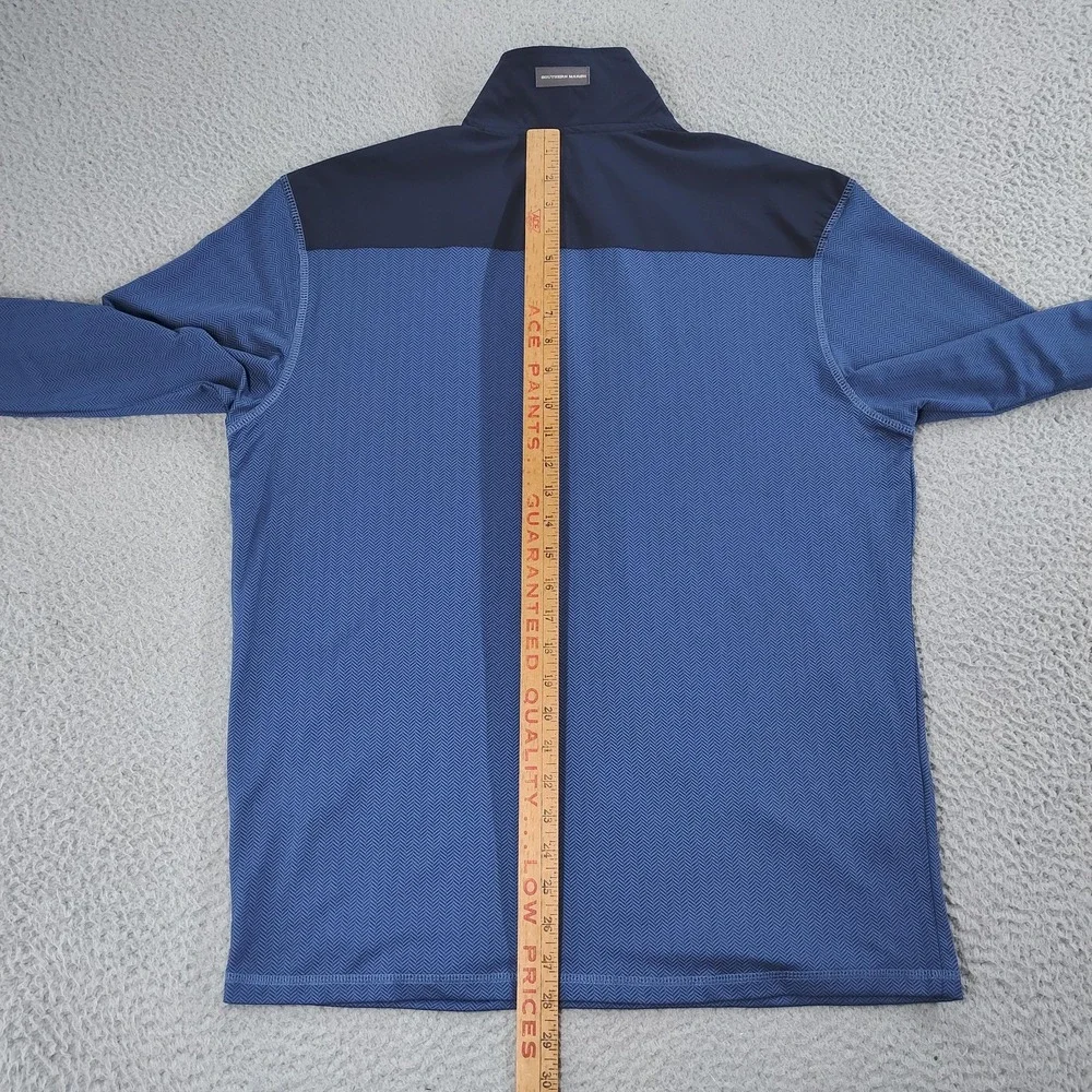 Southern Marsh FieldTec Karst Pullover Mens Small Blue Quarter Zip Stretch